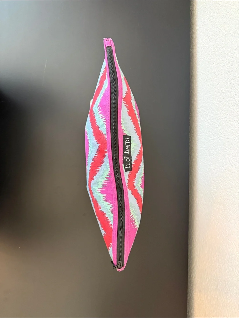 luci bags Pink Chevron Cosmetic Pouch